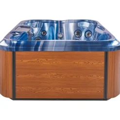 ARCELIA - Whirlpool buitenbad - Blauw - 215 x 180 cm - Acryl