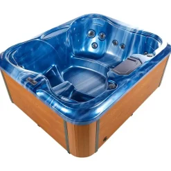 ARCELIA - Whirlpool buitenbad - Blauw - 215 x 180 cm - Acryl