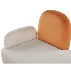 ARCEY - Chaise longue - Wit - Fluweel