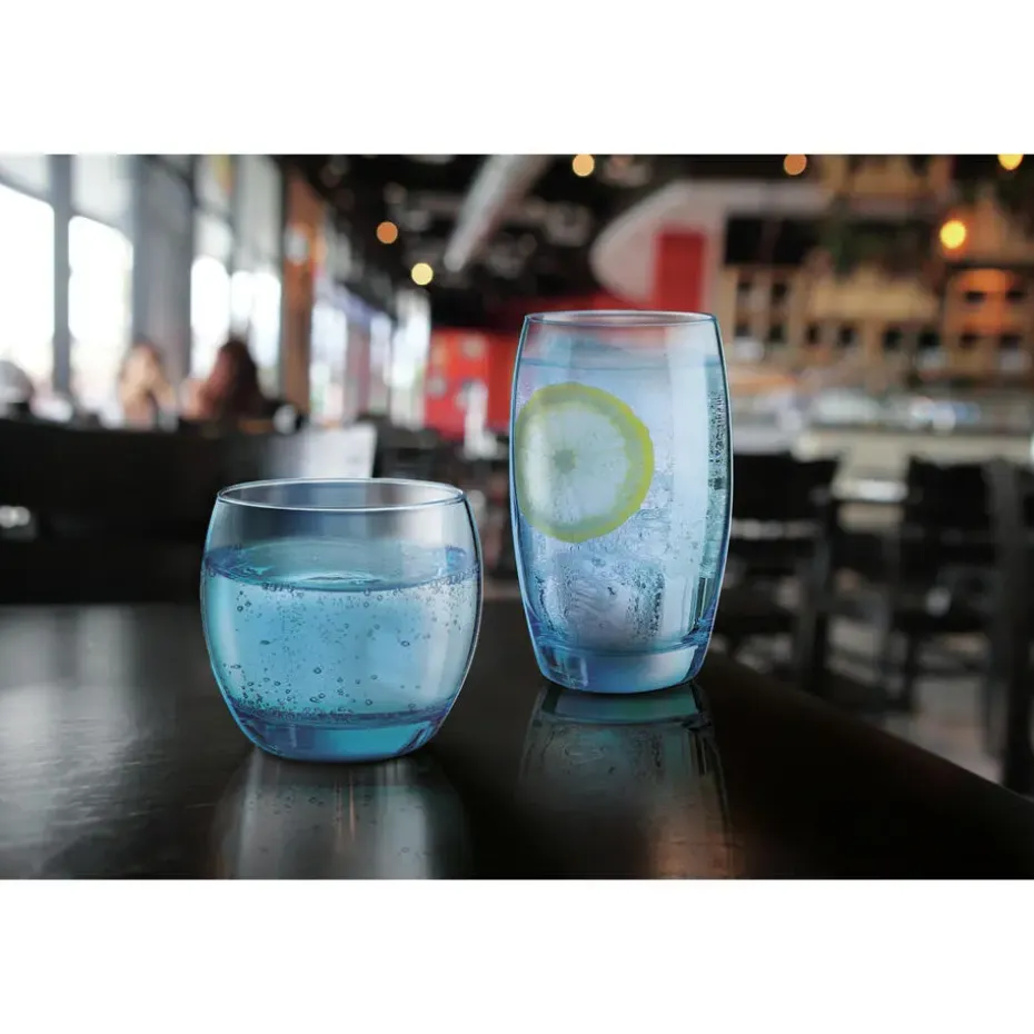 Arcoroc Drinkglazen - 6x stuks - transparant blauw - 350 ml