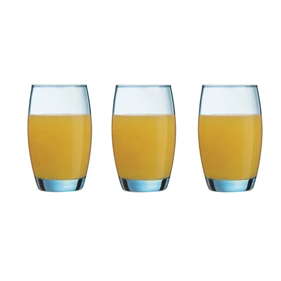 Arcoroc Drinkglazen - 6x stuks - transparant blauw - 350 ml