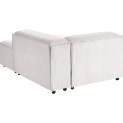 ARDAL - Chaise longue - Off-white - Linkszijdig - Corduroy