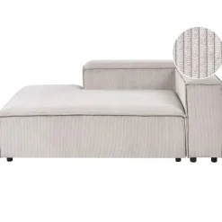 ARDAL - Chaise longue - Taupe - Rechtszijdig - Corduroy