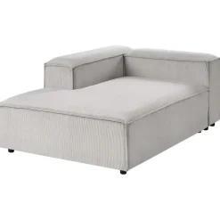 ARDAL - Chaise longue - Taupe - Rechtszijdig - Corduroy