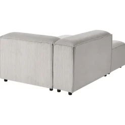 ARDAL - Chaise longue - Taupe - Rechtszijdig - Corduroy