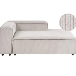 ARDAL - Chaise longue - Taupe - Linkszijdig - Corduroy