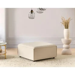 ARDAL - Ottomaan - Beige - Polyester