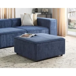 ARDAL - Ottomaan - Donkerblauw - Corduroy