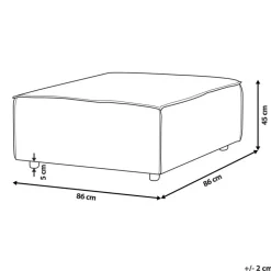 ARDAL - Ottomaan - Lichtgrijs - Polyester