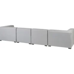 AREZZO - Tuinbank voor 4 - Lichtgrijs - Polyester