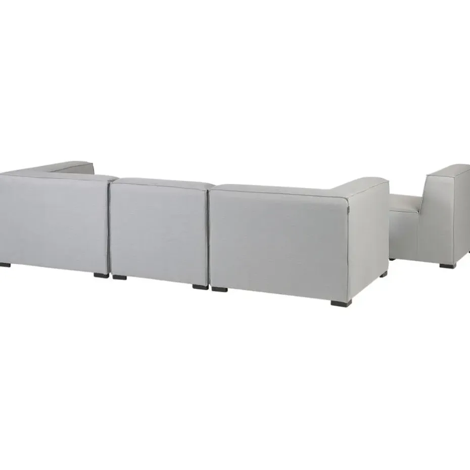 AREZZO - Tuinbank voor 4 - Lichtgrijs - Polyester