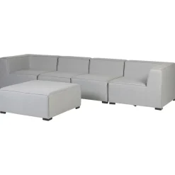 AREZZO - Tuinbank voor 4 - Lichtgrijs - Polyester