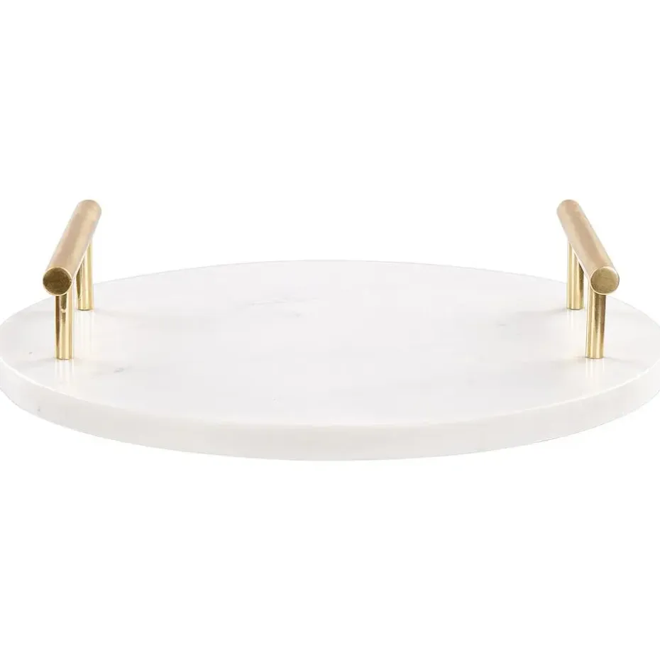 ARGOS - Decoratief dienblad - Wit - Marmer