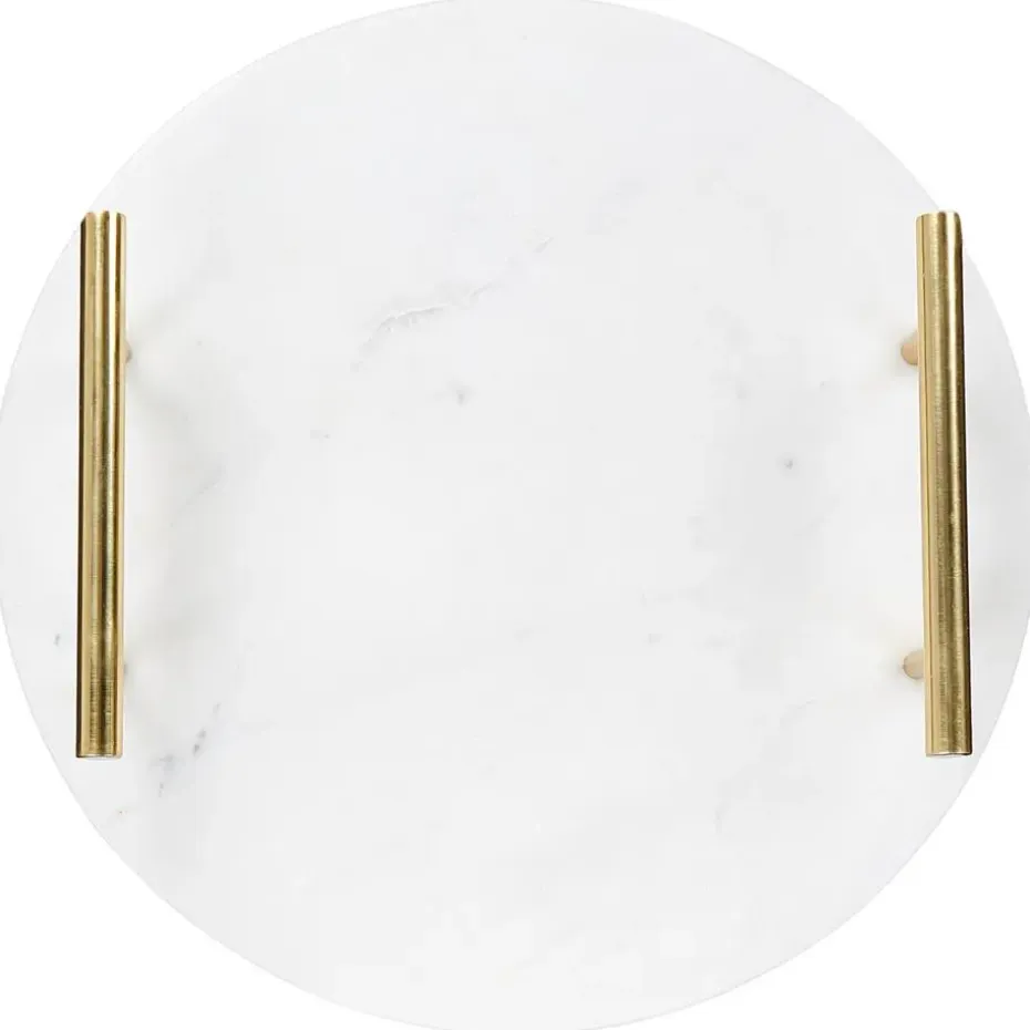 ARGOS - Decoratief dienblad - Wit - Marmer