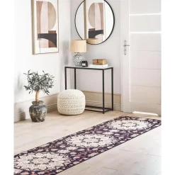 ARITAS - Loper tapijt - Zwart/Beige - 80 x 300 cm - Polyester