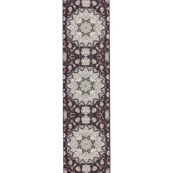 ARITAS - Loper tapijt - Zwart/Beige - 80 x 300 cm - Polyester