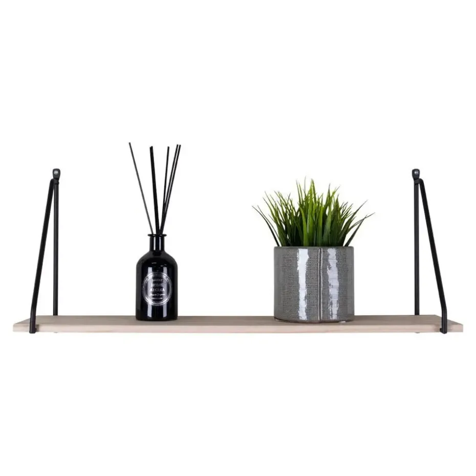 Arnhem Shelf - plank met zwart frame en een naturel houten plank