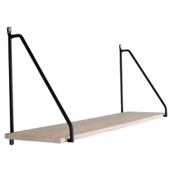 Arnhem Shelf - plank met zwart frame en een naturel houten plank