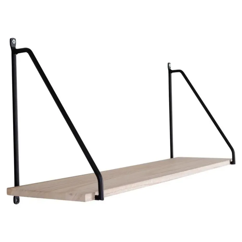 Arnhem Shelf - plank met zwart frame en een naturel houten plank