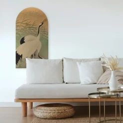 Art for the Home Canvas Boogvormig Kraanvogels in de Ochtend 100x54cm