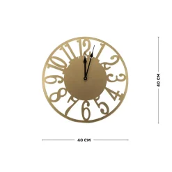 Art for the Home Klok Luxe gouden ronde Hangende Klok 40cm