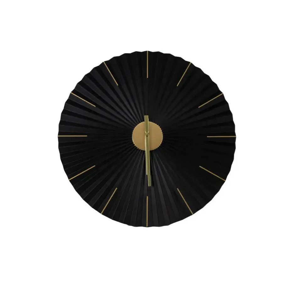Art for the Home Klok Luxe zwart en goud Hangende Klok Origami 59cm