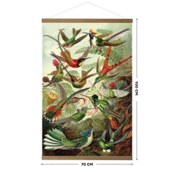 Art for the home Linnen Hanging Poster Hummingbirds 80x60cm