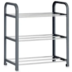 Arte r Schoenenrek - grijs - metaal en kunststof - 3-laags - 40 cm