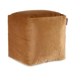 Arte Regal Poef - fluweel - bruin - 30 x 30 cm - vierkant