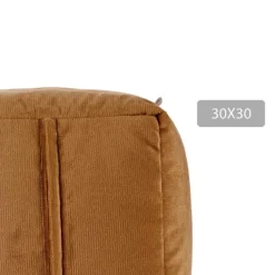 Arte Regal Poef - fluweel - bruin - 30 x 30 cm - vierkant