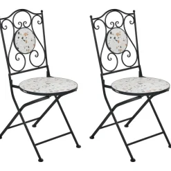 ARTENA - Set van 2 tuinstoelen - Zwart - IJzer