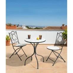 ARTENA - Set van 2 tuinstoelen - Zwart - IJzer