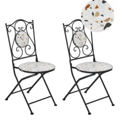 ARTENA - Set van 2 tuinstoelen - Zwart - IJzer