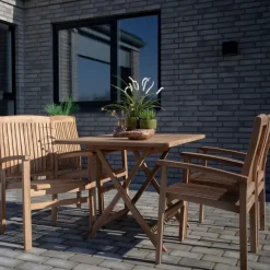 Artichok Jane inklapbare houten tuintafel - 120 x 80 cm