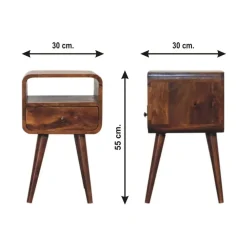 Artisan Furniture Massief Houten Kastanje Nachtkastje