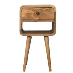 Artisan Furniture Massief Houten Eiken Curve Nachtkastje