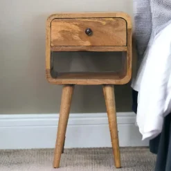 Artisan Furniture Massief Houten Eiken Curve Nachtkastje