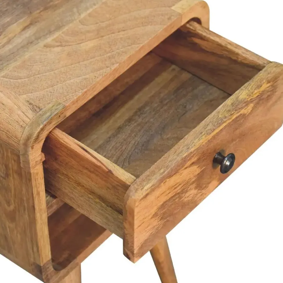 Artisan Furniture Massief Houten Eiken Curve Nachtkastje