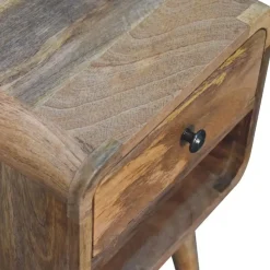 Artisan Furniture Massief Houten Eiken Curve Nachtkastje