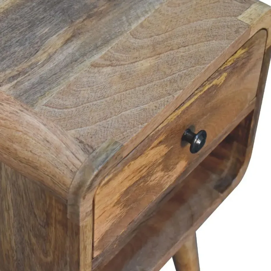 Artisan Furniture Massief Houten Eiken Curve Nachtkastje