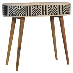 Artisan Furniture Solid hout Edessa Sidetable Tafel met Bone Inlay