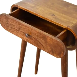 Artisan Furniture Solid hout Ronde Kastanje Sidetable