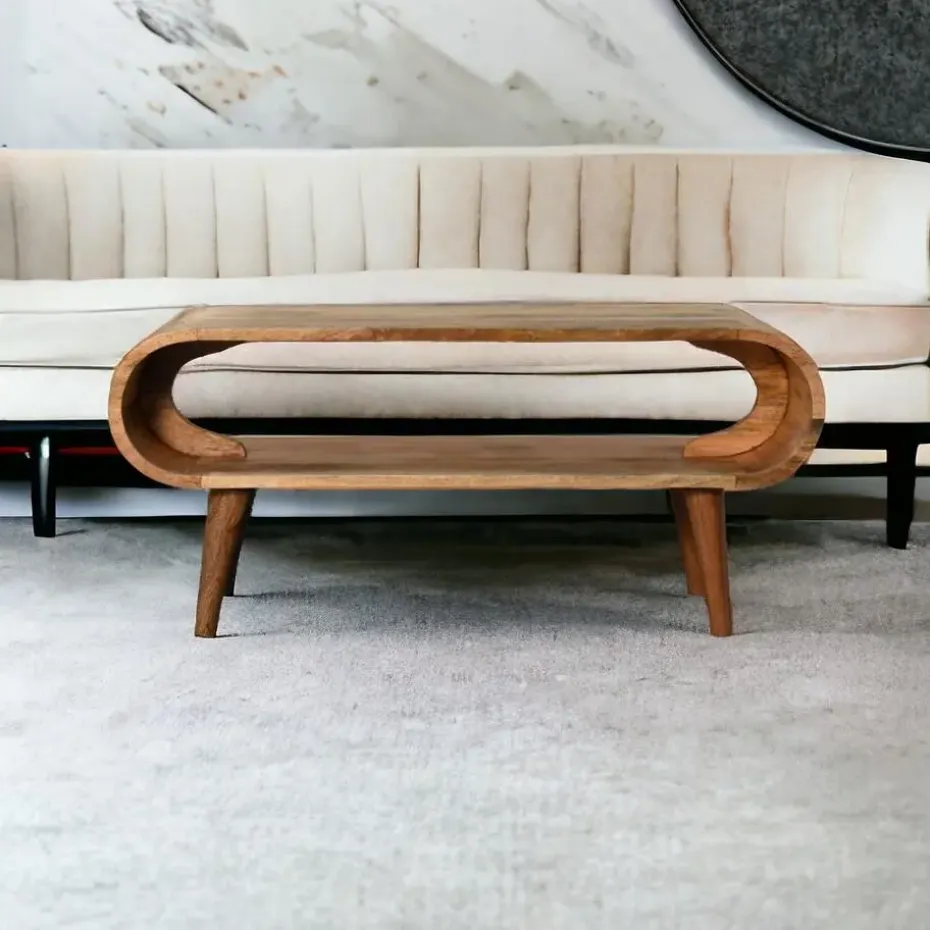 Artisan Furniture Solid hout Amaya Nordic Stijl Eikenlook Salontafel