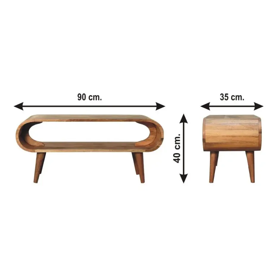 Artisan Furniture Solid hout Amaya Nordic Stijl Eikenlook Salontafel