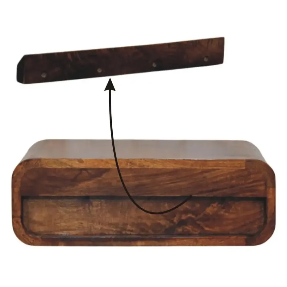 Artisan Furniture Solid hout Avora Wandkastje Honing Karamel met