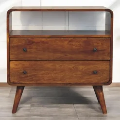 Artisan Furniture Solid hout Gebogen Nordic Charme Sidetable