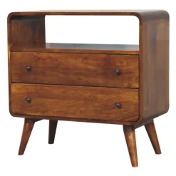 Artisan Furniture Solid hout Gebogen Nordic Charme Sidetable