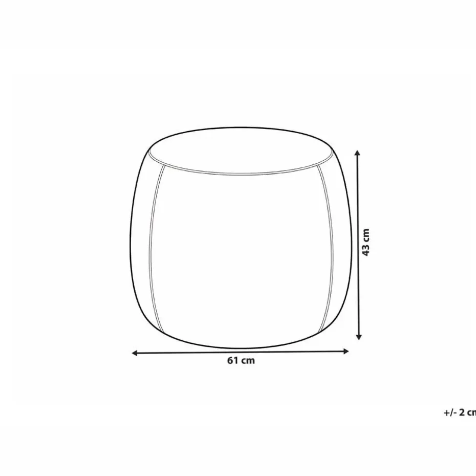 ASHTON - Poef - Lichtgrijs - Polyester