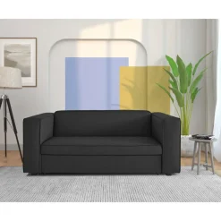 Asmund - Slaapbank 2-zits in antraciet linnenoptik