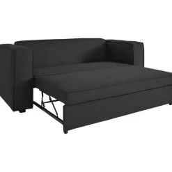 Asmund - Slaapbank 2-zits in antraciet linnenoptik